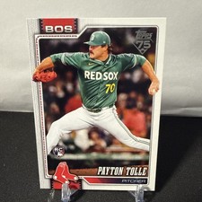 2026 Topps Series 1 Payton Tolle Rookie Card #15 Boston Red Sox RC