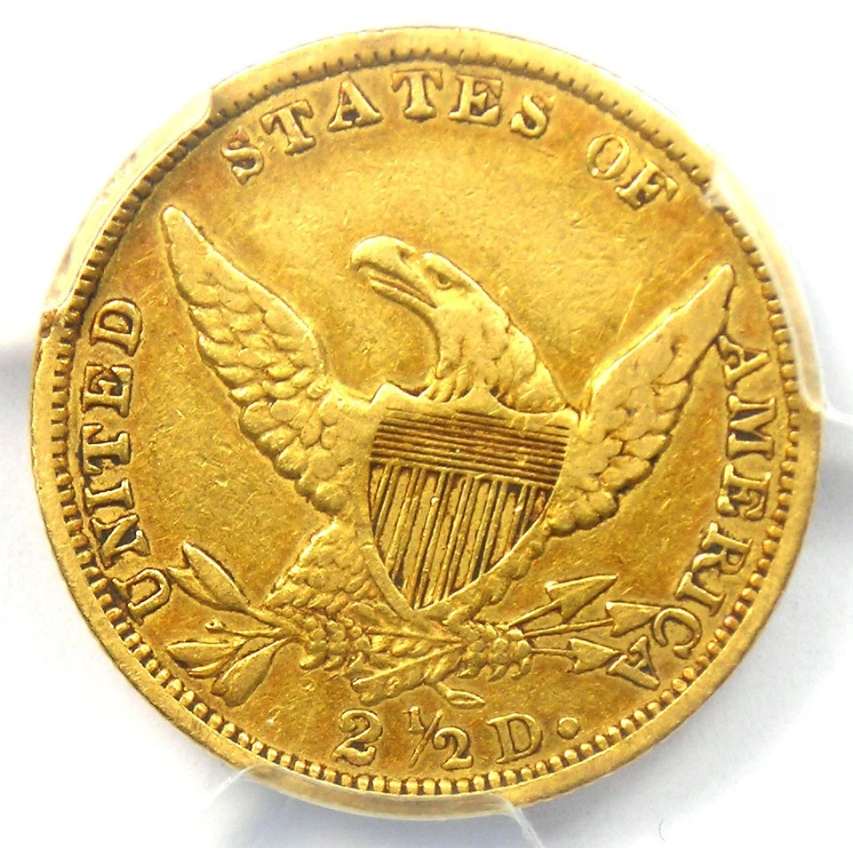 1838 Classic Gold Quarter Eagle $2.50 Coin - Certified PCGS XF45 (EF45) - Rare! - Image 4 of 4