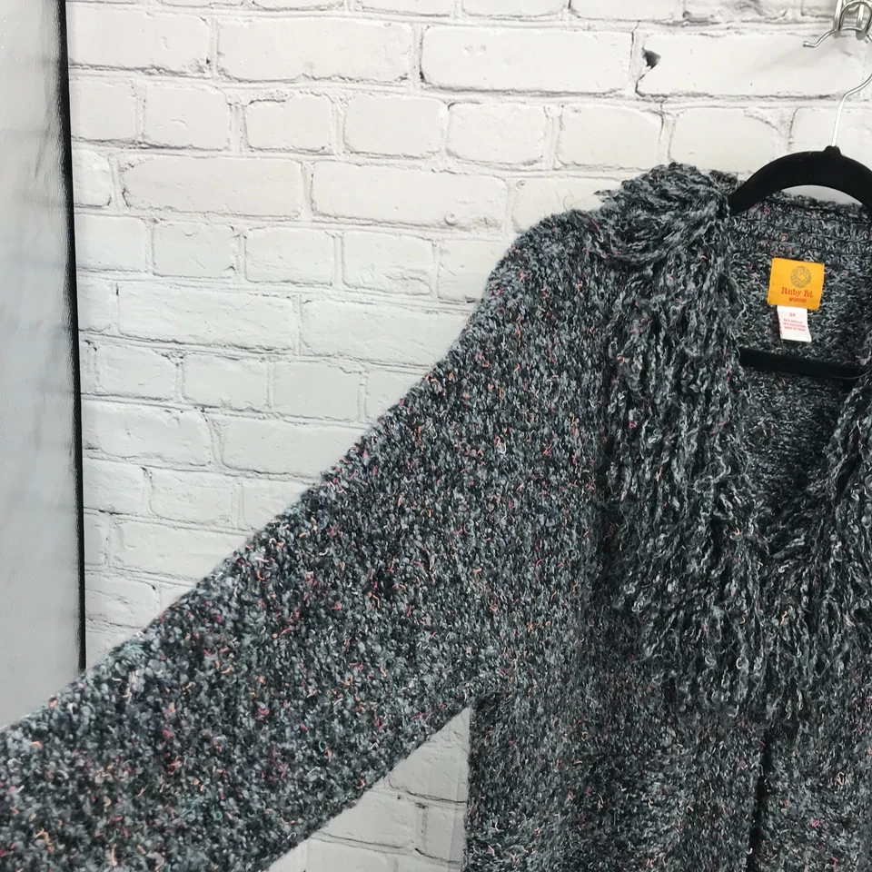 Suéter Jill Top Mujer 2X Gris Manga Corta Informal Básico Botón Frontal Foto 4 de 4