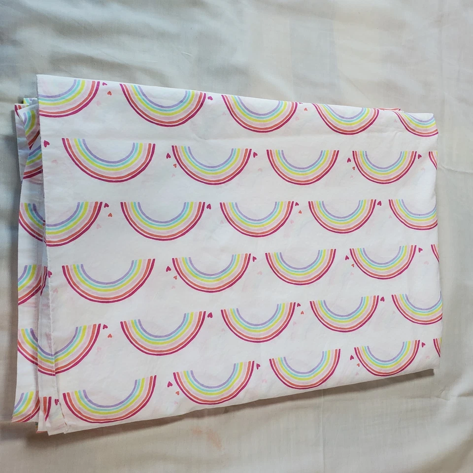 Funda nórdica Pottery Barn Kids arco iris y corazones doble, sábana plana, 2 fundas de almohada Foto 2 de 4