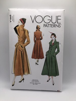 Vogue Patterns V1669 Misses' Coat Sizes 6-8-10-12-14