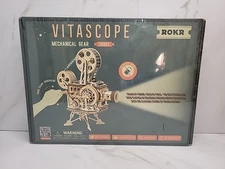 New Open Box ROKR 3D Vitascope Projector Wooden Puzzle Mechanical Model Kit