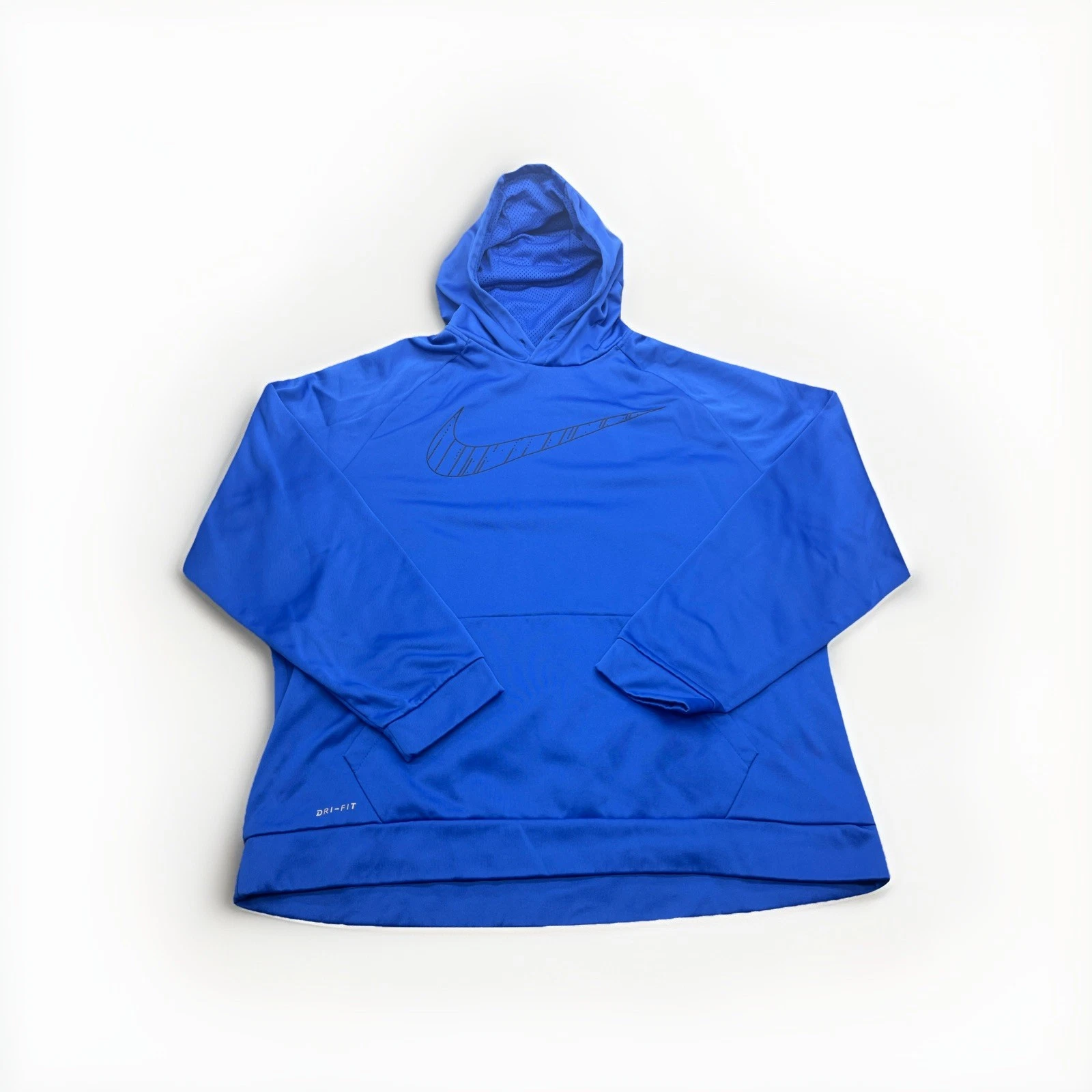 Nike Therma Dri-FIT Hoodie Mens 2XL Blue Pullover Training Swoosh 874454-480