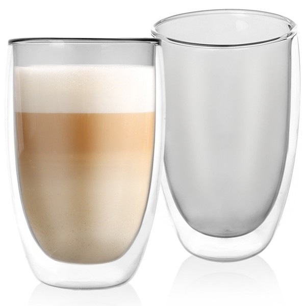 Doppelwandige ThermogläSer FüR Latte Macchiato, Doppel 460 Ml, 2 StüCk.-image