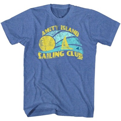 Jaws Sail Kurzarm T-Shirt Heather Royal Herren Crew Neck Regular