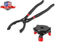 2pc Oil Filter Wrench Set 12 Adjustable Plier 3-jaw Universal Removal Tool 38 2pc Oil Filter Wrench Set 12 Adjustable Plier 3-jaw Universal Removal Tool 38