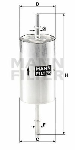 Mann-Filter WK 614/46 Kraftstofffilter FüR Ford, Ford Australia, Mazda, Volvo-image