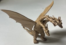 King Ghidorah 3" Godzilla Figure brown/gold-painted eyes-3 headed hydra-monster