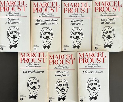 MARCEL PROUST. Auf der Suche nach der verlorenen Zeit - LOT 7 BÄNDE - MONDADORI 1973