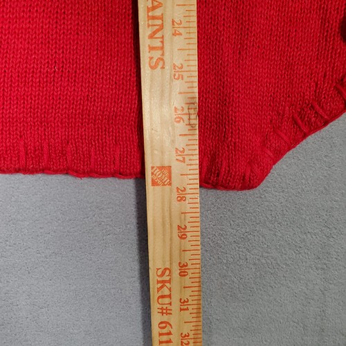 Gilet Maglione Vintage Victoria Donna Vacanze 2X Rosso Ricamato Schiaccianoci Natale - Foto 5 di 9