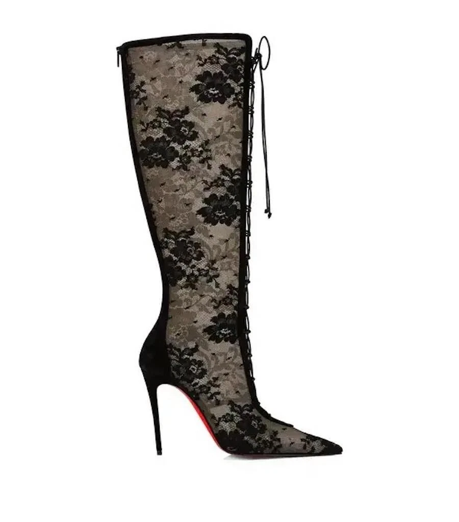 Christian Louboutin Black Suede Boots for Women for sale - eBay