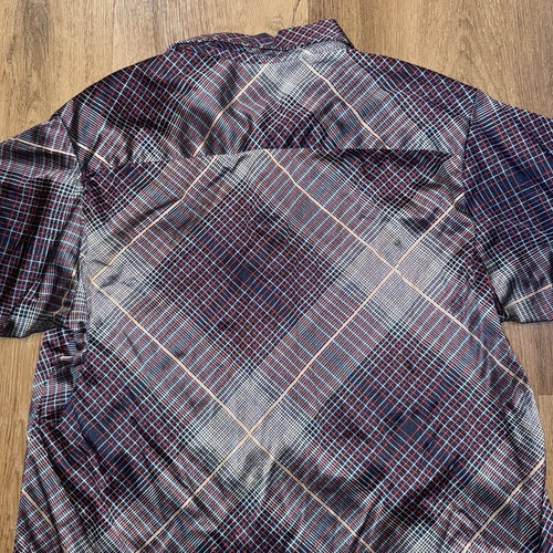 Camicia discoteca vintage anni 60 70 nylon astratta geometrica hippie Nik MCM mod uomo XL - Foto 15 di 15