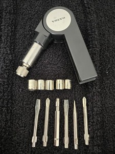 Vintage Volvo Multi-Piece Bit Set Mixed Drive 12 Pieces Steel Plastic Black 