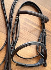 NEW CAVALRY/BEVAL Stunning Full Size Fancy Stitched Padded Bridle Laced Reins