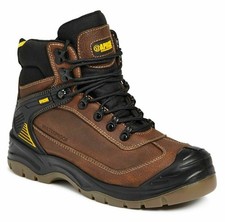 Apache Ranger S3 brown leather waterproof steel toe/midsole safety work boot