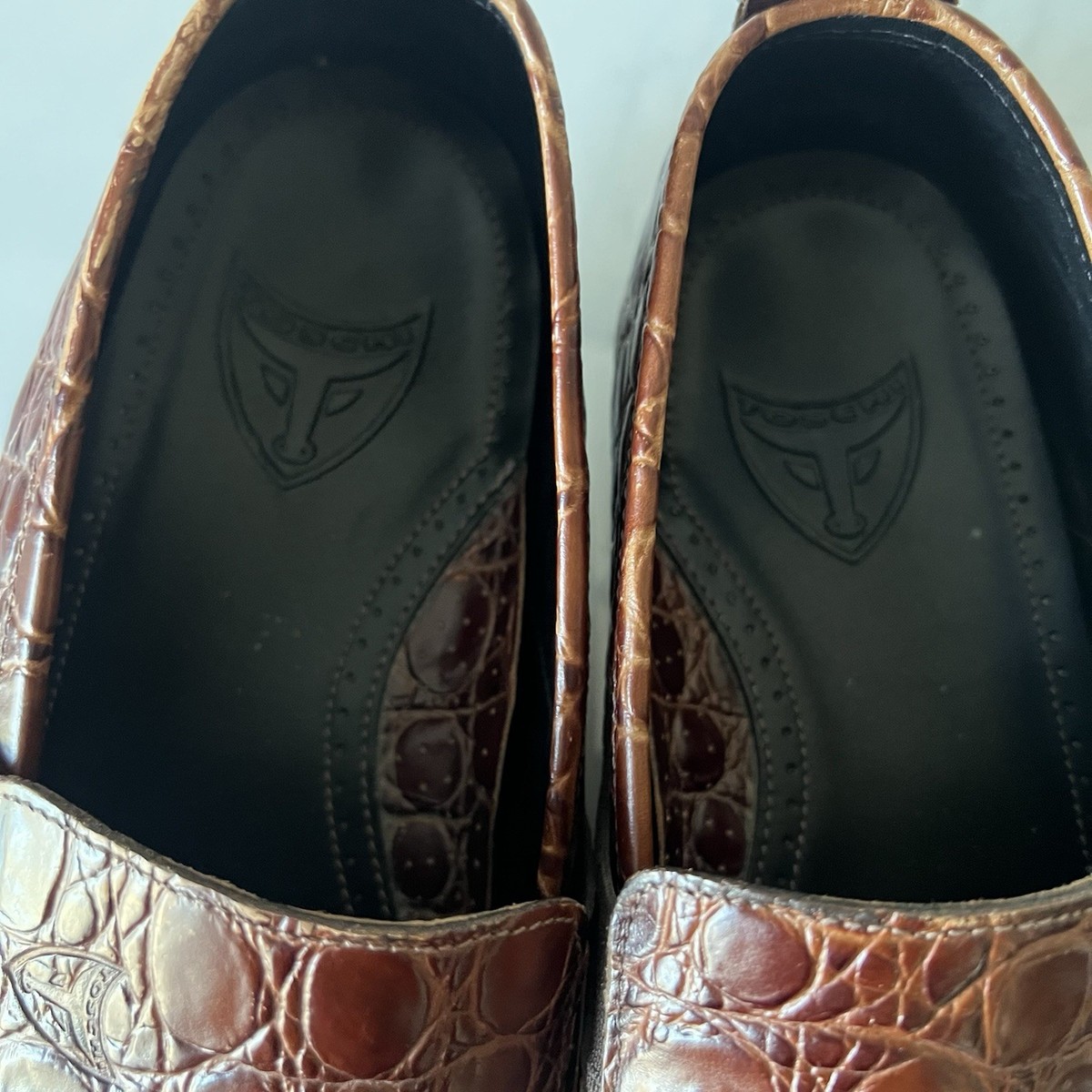 Michael Toschi Men\'s Onda Brown Croc Driving Shoes US Size 10.5 michael toschi products for sale | eBay main image 4