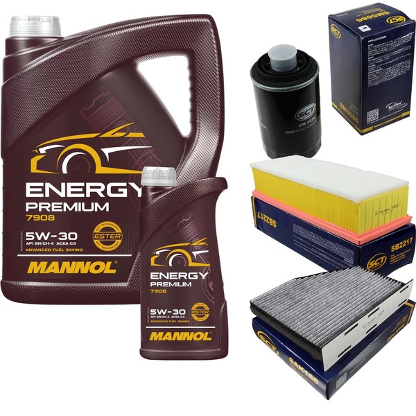 SCT Inspektionspaket 6L Mannol Energy 5W-30 FüR Audi A3 1.8 Tfsi 2.0 Q3 VW Golf-image