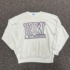 Vintage 1990s Champion UW lacrosse Faded Thin Sweatshirt Graphic Usa Made Sz Xl