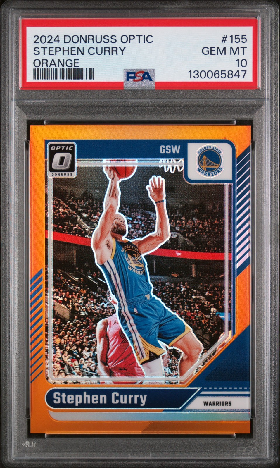 Stephen Curry 2024 Optic Orange 125/175 PSA 10 #155