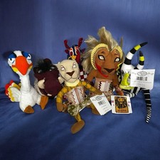 Disney Store Lion King Simba Pumbaa Zazu Timon Bean Bag Plush Broadway Musical