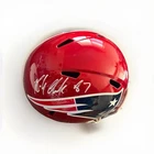 Rob Gronkowski Autographed New England Patriots Radke COA Replica Helmet