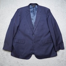 Baroni Blazer Mens 50 Navy Blue 2 Button Super 150s Wool Sport Coat