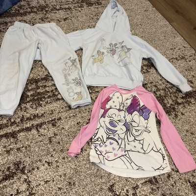 Girls Size6, 6X,7/8 Sweat outfit Disney Minnie Daisy Outfit Is Worn Look At Pics