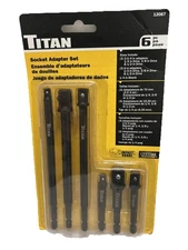 Titan Tools 12087 6 Piece Socket Adapter Set