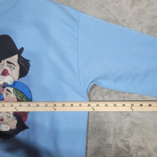 Sudadera Vintage Caras de Payaso Para Hombre Talla Única Cuello Redondo Circo Gráfico EE. UU. 90s - Imagen 6 de 8