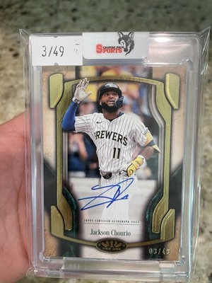2026 Topps Tier One Jackson Chourio Breakout Auto - On Card Auto /49