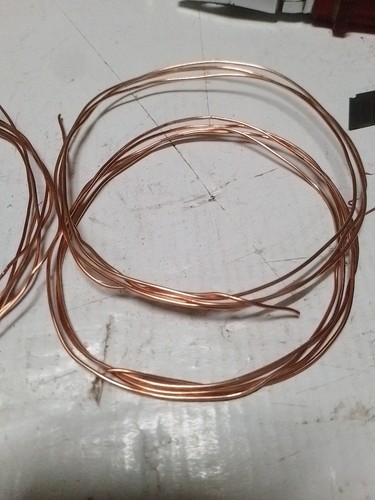 2mt filo rame nudo naturale cotto 1mm + 2mt 0,7mm 16 gauge wire bijoux - Foto 2 di 2