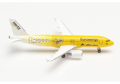 New! Herpa 533560 Eurowings Airbus A320 ''Hertz 100 Years'' D-ABDU - 1:500 diecast