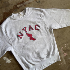 Y2K VINTAGE NEW YORK ATHLETIC CLUB SWEATSHIRT SZ S NYAC CHAMPION REVERSE WEAVE