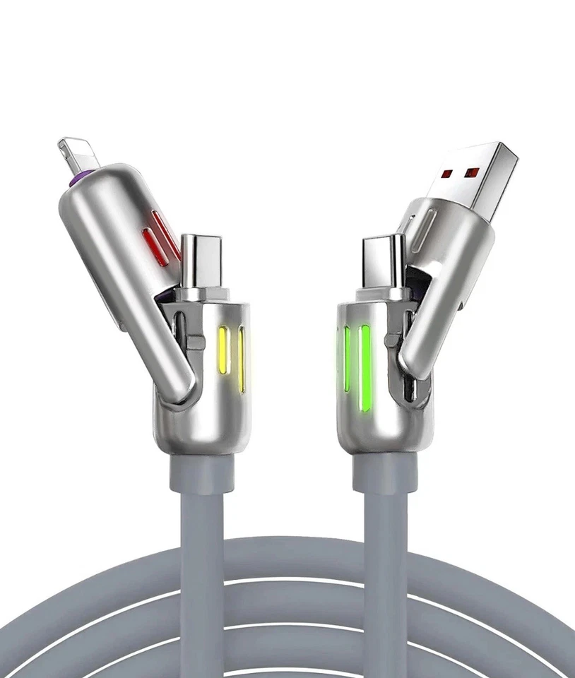 4 in 1 Multi-USB Charging Cable - MAX 240W Fast Charging/With USB A+ Type-C 6ft - Image 3 of 4