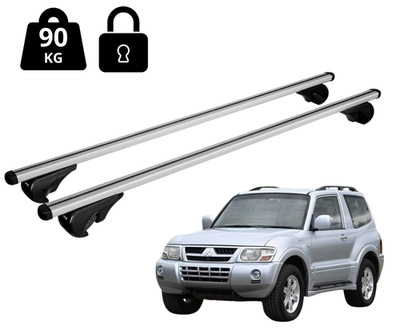 DACHTRÄGER FÜR MITSUBISHI PAJERO 3-TÜRER 2000-2006 MIT DIEBSTAHLSICHERUNG HANDLAUF