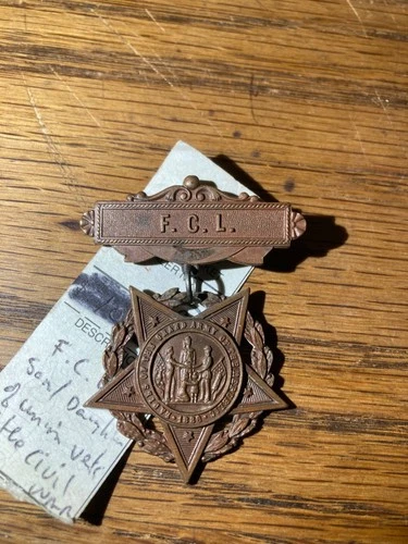 RARE 1886 Ladies Of The Grand Army Of The Republic FCL Medal Civil War Antique
