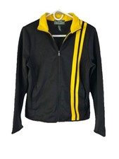 Lauren Ralph Lauren Womens Small Contrast Stripe Spell Out Track Jacket Tennis