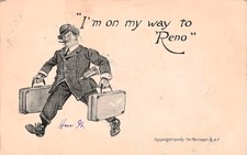 Vinegar Valentine Divorce Anti Romance Love Reno Trip Happy Man Vtg Postcard I62