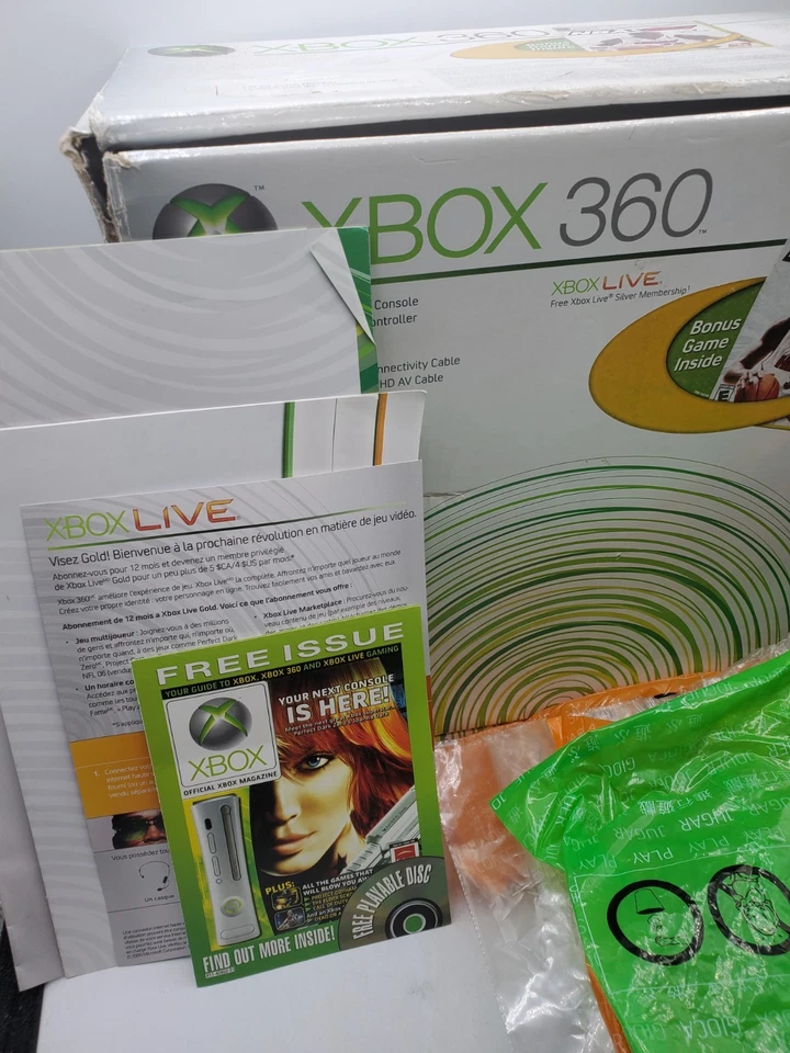 Sistema original Microsoft Xbox 360 Nba 2k7 CAIXA manuais bolsas apenas inserções - Imagem 2 de 4