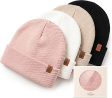 4-Pack Baby Beanie Winter Hat for Newborn Infant Boy Girl 0-6 Months