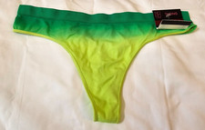 No Boundaries Women's Seamless Thong Panties Size X-LARGE Green Ombre New