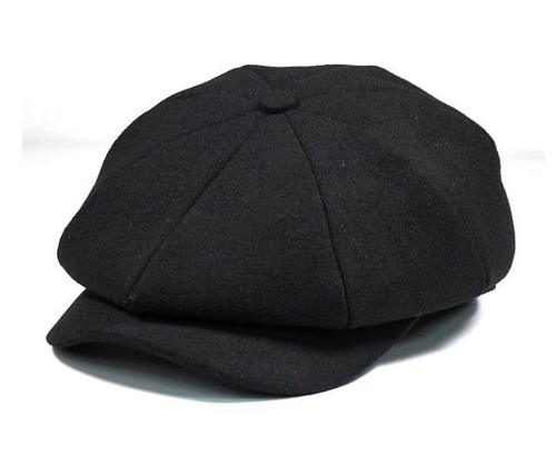 AU Men Retro Grey Check French Newsboy Cabbie Artist Hat Cap Wool Blended Beret - Picture 15 of 16