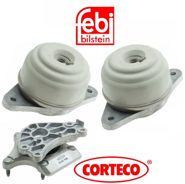 Engine Motor Mount Set + Transmission Mount 3pcs Original Febi Mercedes