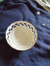 VINTAGE Lenox Heart Collection Bowl with Heart Cut Outs Gold Rim Made in USA VGC