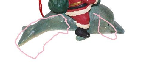3 Santa Claus Christmas Ornaments Vacation Hula Golf and Dolphin Santas - Picture 7 of 16