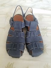 ASTER MEN'S BLUE NUBUCK FISHERMAN SANDALS SZ EURO 40 US 7