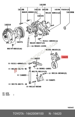 Genuine Ribbed Belt Tensioner 98-07 Toyota Land Cruiser 100 16620