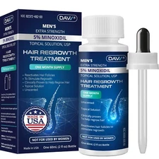 Minoxidil for Men Hair Growth Serum: Minoxidil 5% with Biotin Hair.  CR-6