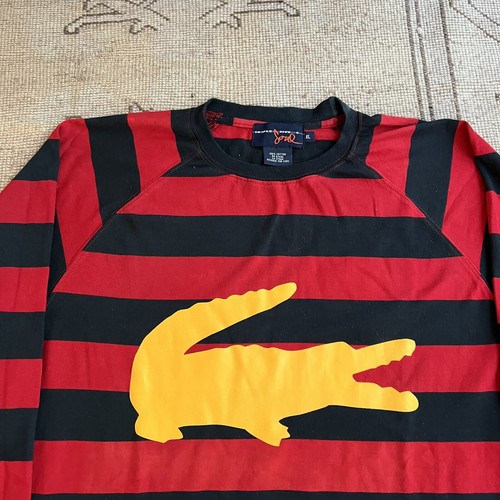 Vintage Triple Five Soul Lacoste Logo Long Sleeve Striped Very Rare T Shirt XL - Picture 2 of 4