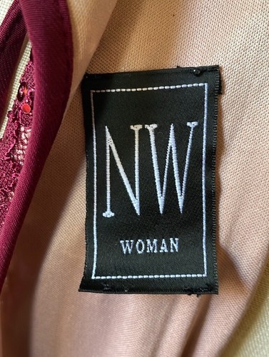NW Woman gown, plus size 1X Burgundy - Picture 6 of 12